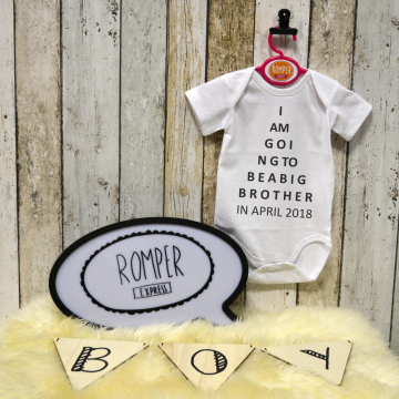 I am going to be a big brother rompertje