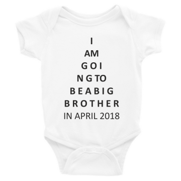 I am going to be a big brother rompertje