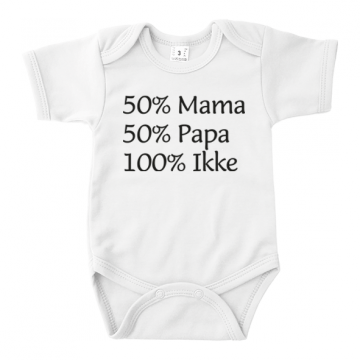 50% mama, 50% papa,