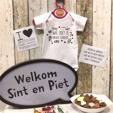 Wie zoet is krijgt lekkers met achtergrond